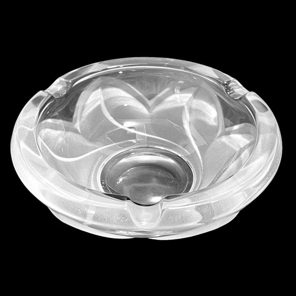 Vintage 1980s JG Durand "Florence" Ashtray Crystal 24% Lead - French Collectible - Picture 1 of 7